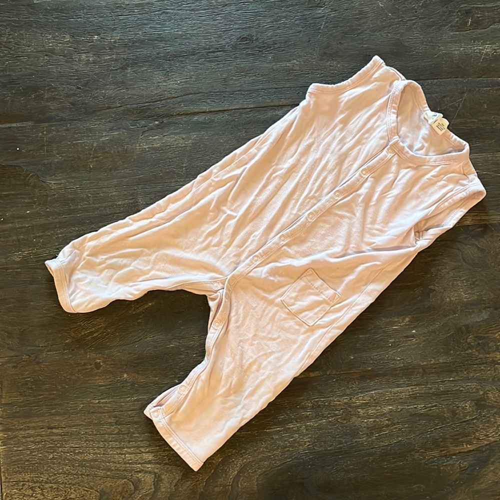 Kyte BABY Sleeveless Snap Romper Blush 6-12 mos